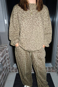 Olive Leopard Barrel Pants